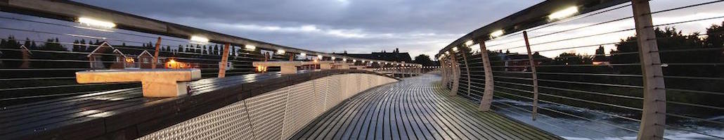 Green Wall and Balustrade Footbridge Example